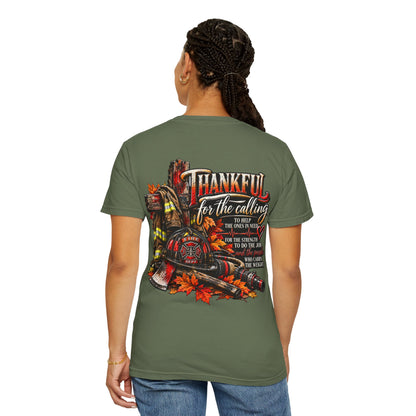 Thankful for the Calling | Firefighter Thanksgiving T-Shirt