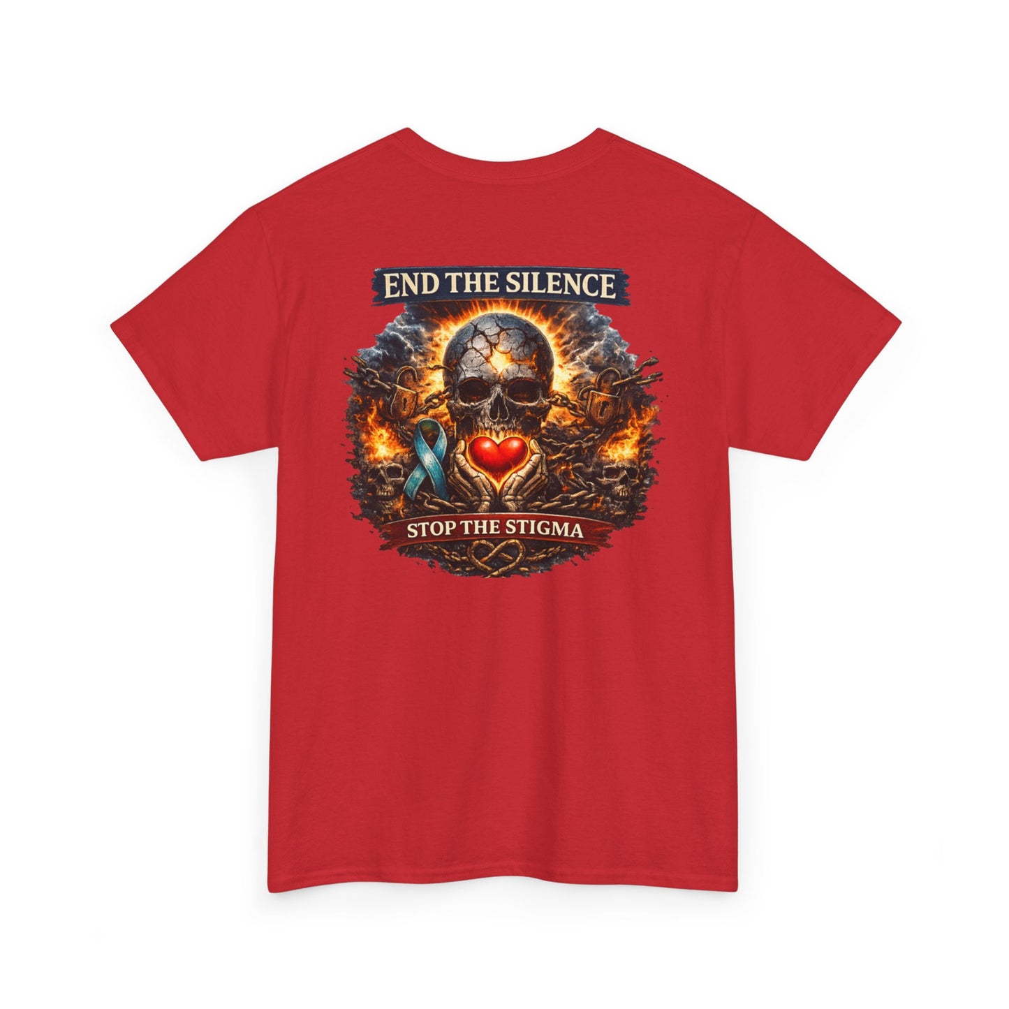 End The Silence Skull Mental Health Awareness Tee | Stop The Stigma
