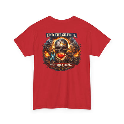 End The Silence Skull Mental Health Awareness Tee | Stop The Stigma