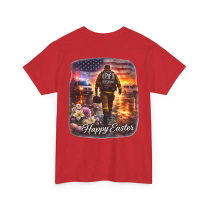Firefighter Happy Easter T-Shirt — First Responder Gift