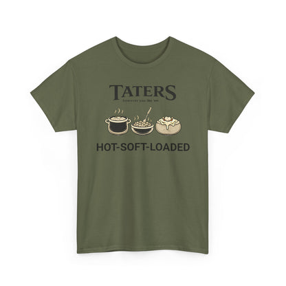 Taters Potato Lover Tee | Funny Comfort Food Graphic Shirt, Country Humor