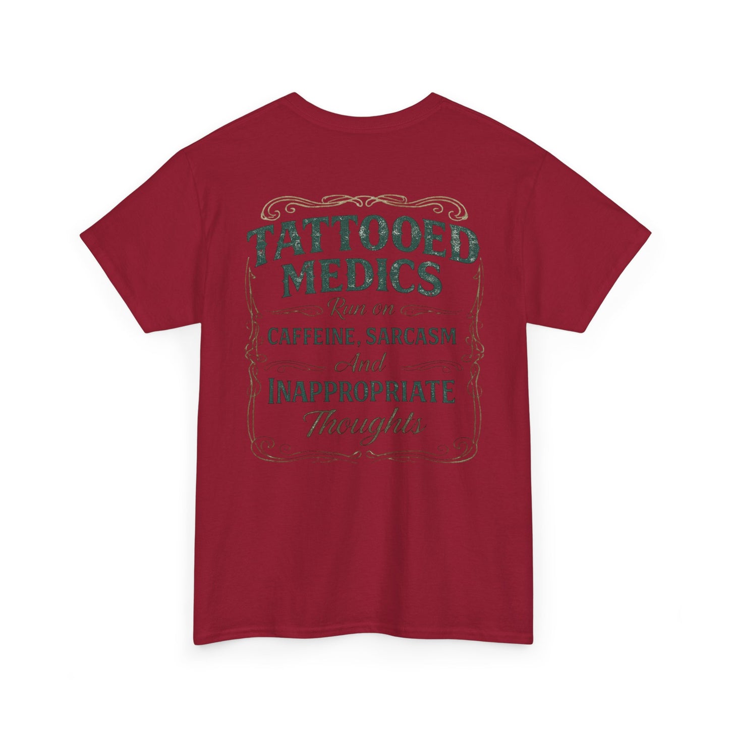 Caffeine & Chaos Tattooed Medics Tee | Paramedic EMS Humor
