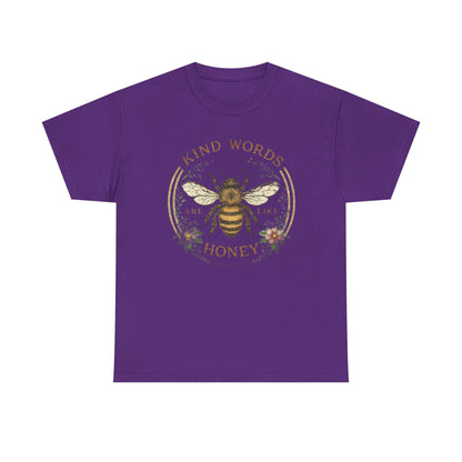 Kind Words Stick Like Honey Bee T-Shirt — Sweet Southern Positive Vibes Tee