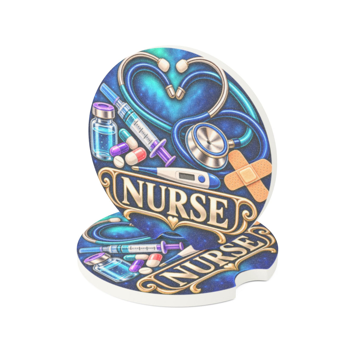 Nurse Car Coaster — Medical Symbols Soapstone Drink Holder