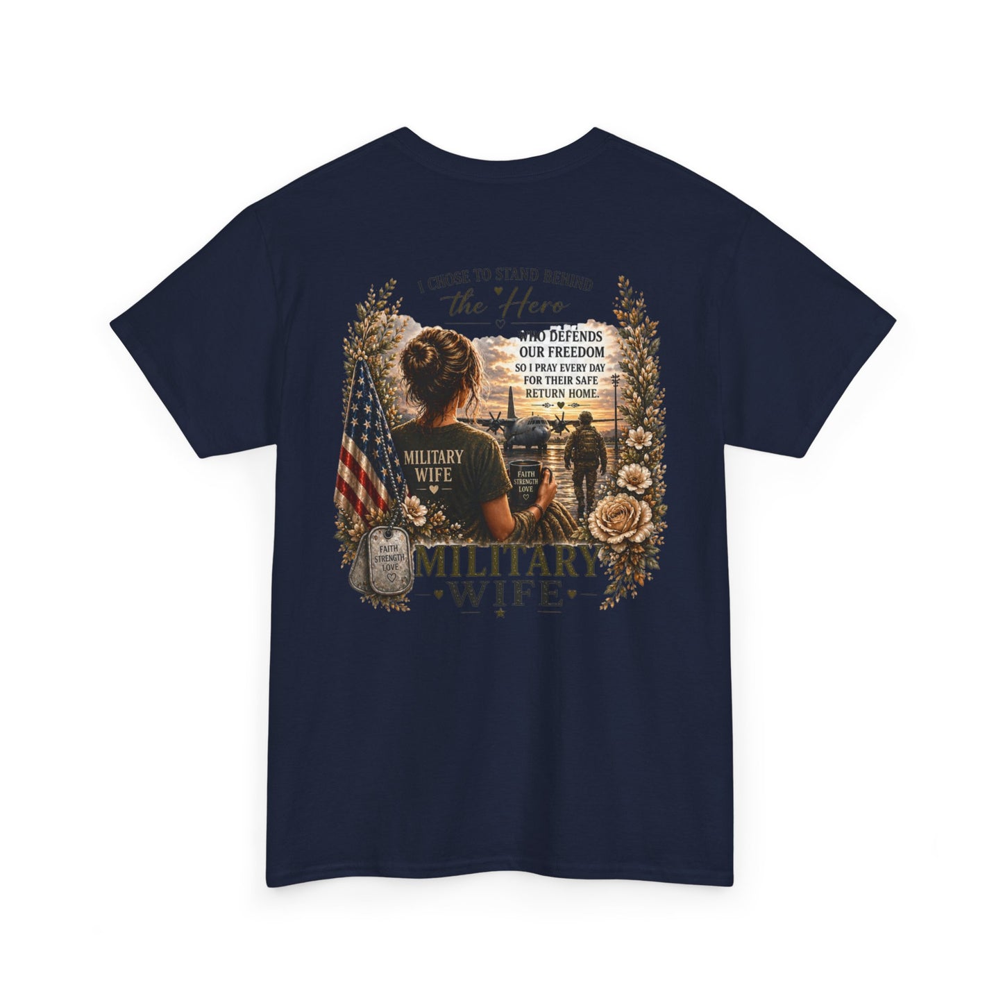 Military Wife Support Tee | Deployment Wife, Proud Military Spouse Shirt