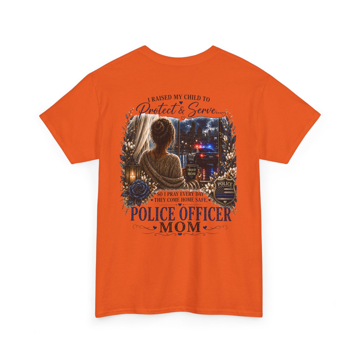 Police Mom T-Shirt — Proud Blue Line Law Enforcement Family Tee