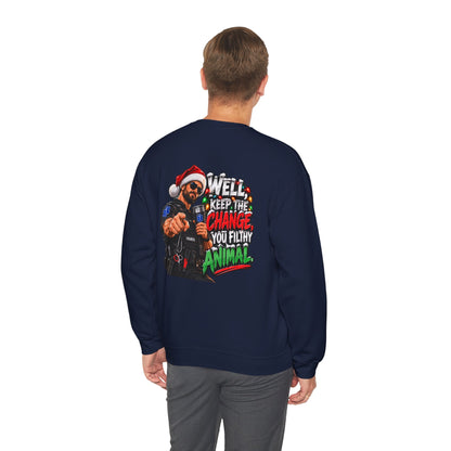 Funny Paramedic Christmas Shirt, Keep the Change You Filthy Animal, EMS Holiday Sweatshirt, EMT Gift, First Responder Christmas Apparel