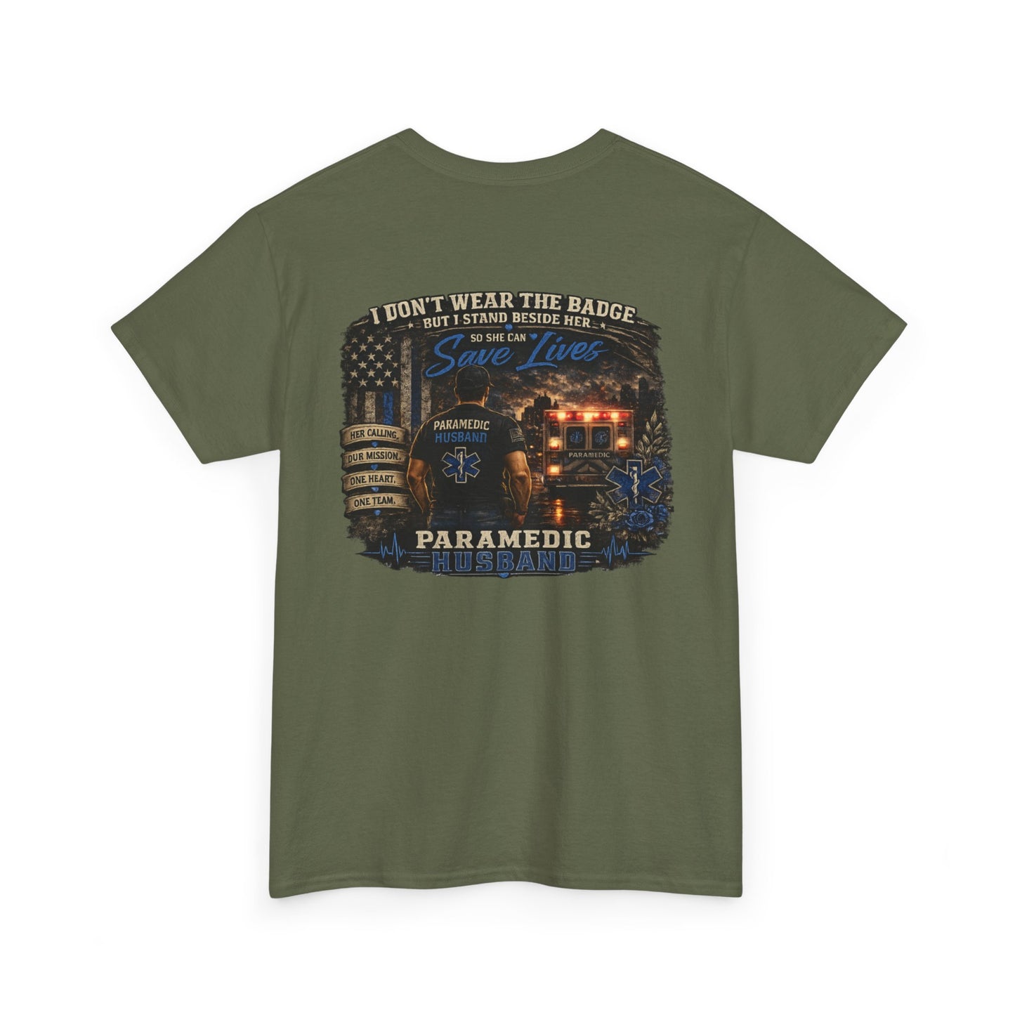 Paramedic Wife Support Shirt Tee | EMS Husband Shirt | EMT First Responder Family