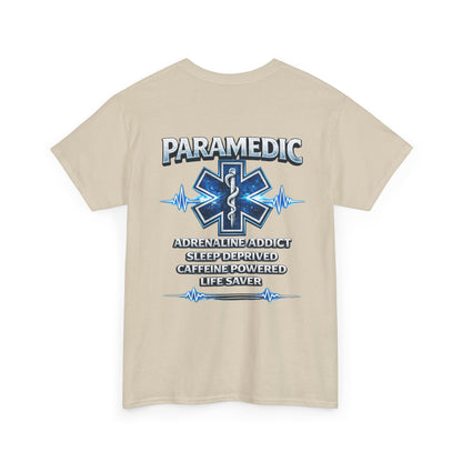 Adrenaline & Caffeine EMT Paramedic Tee | First Responder Typography