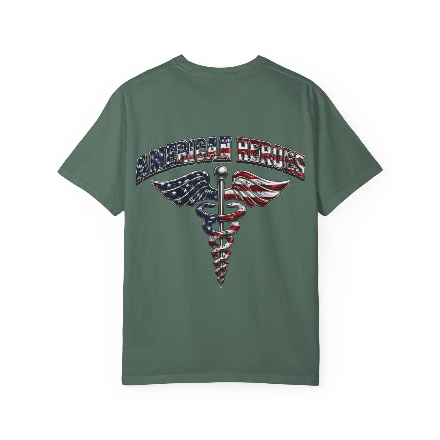 American Heroes Caduceus T-Shirt | Flag Medical Symbol