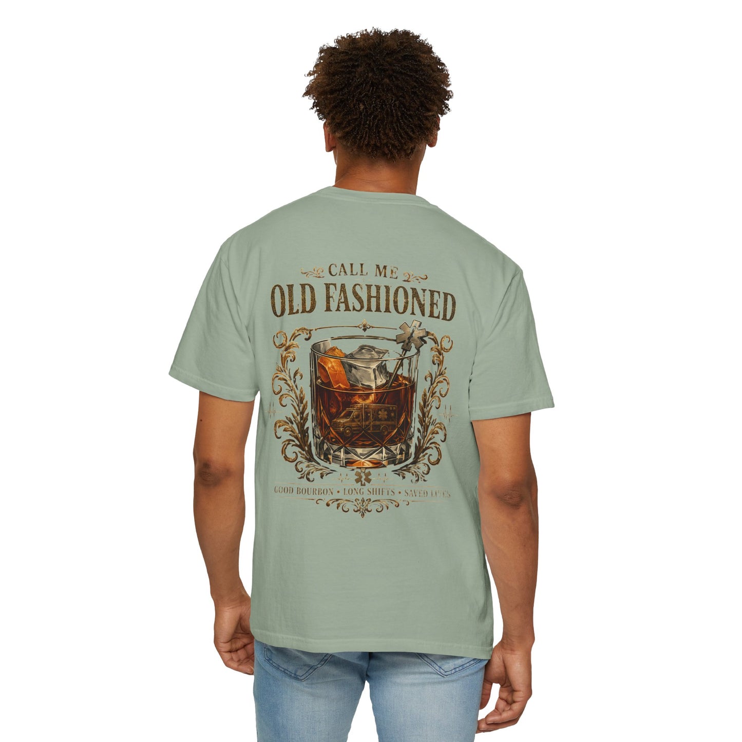 EMS Bourbon & Ambulance Whiskey T-Shirt — "Call Me Old Fashioned"
