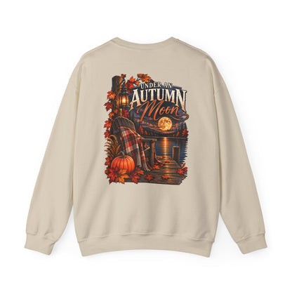Under My Autumn Moon Sweatshirt | Cozy Pumpkin Plaid Cabin Fall Design