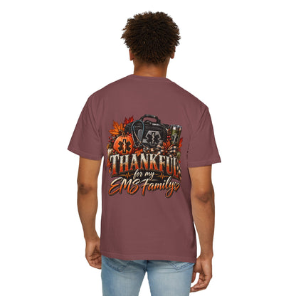 Thankful for My EMS Family Shirt | Paramedic Thanksgiving Sweatshirt | EMT Fall Shirt | First Responder Gift | EMS Crewneck or T-Shirt