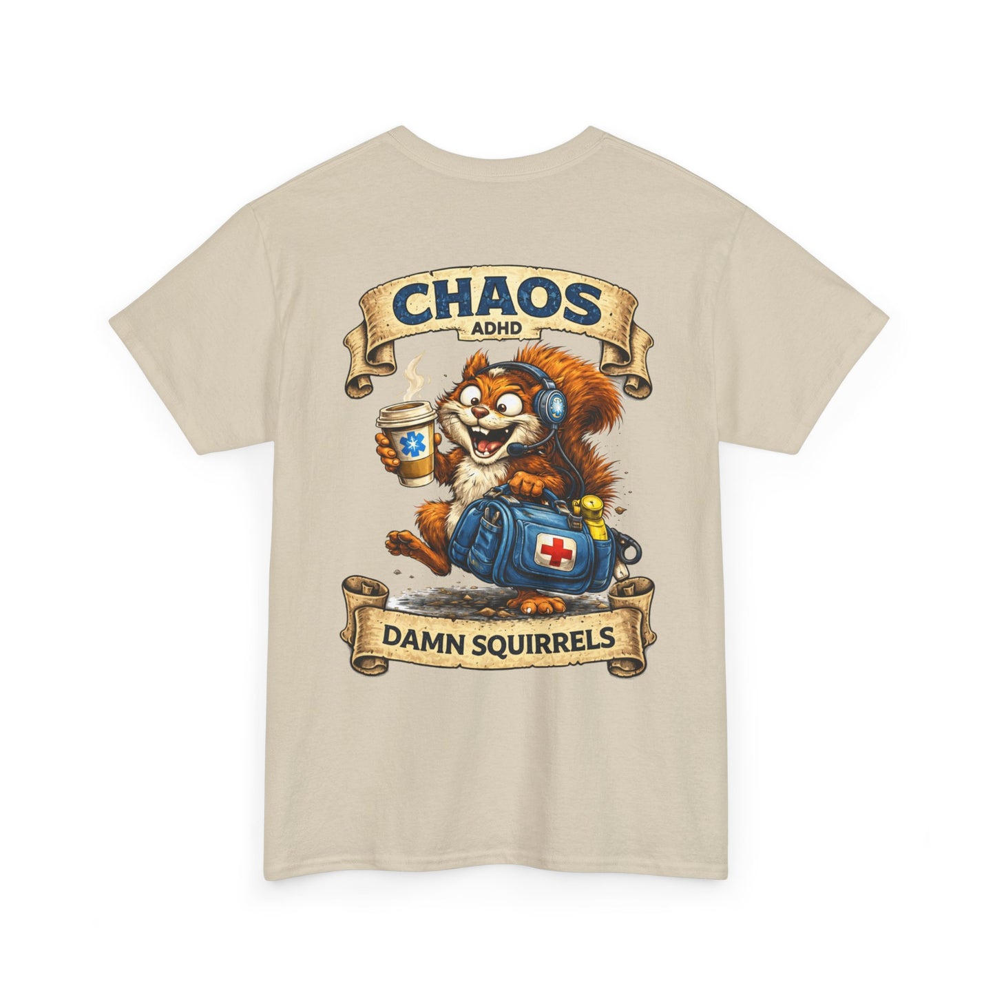 ADHD Chaos Squirrel Paramedic Tee | EMS Chaos EMT Shirt