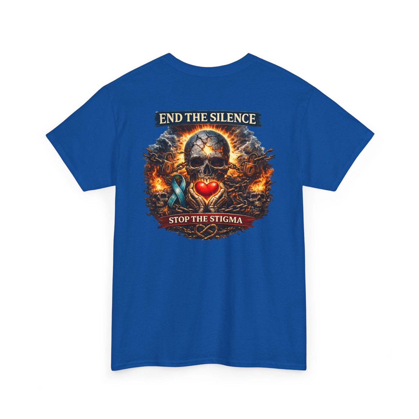 End The Silence Skull Mental Health Awareness Tee | Stop The Stigma
