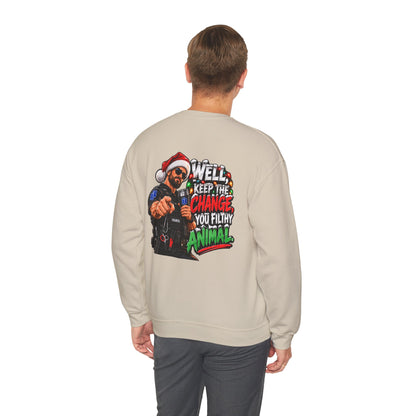 Funny Paramedic Christmas Shirt, Keep the Change You Filthy Animal, EMS Holiday Sweatshirt, EMT Gift, First Responder Christmas Apparel