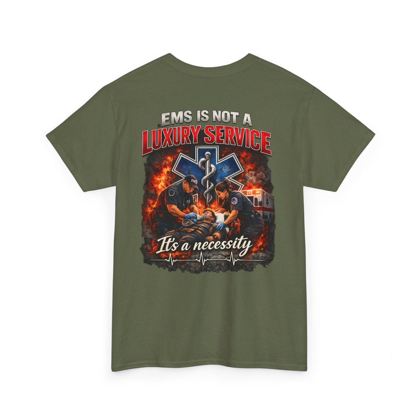 EMS Is Not a Luxury Service Shirt Tee | Paramedic EMT First Responder Ambulance Crew