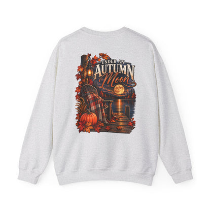 Under My Autumn Moon Sweatshirt | Cozy Pumpkin Plaid Cabin Fall Design