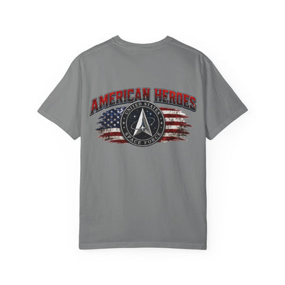 American Heroes T‑Shirt — U.S. Space Force Tribute with Flag Graphic