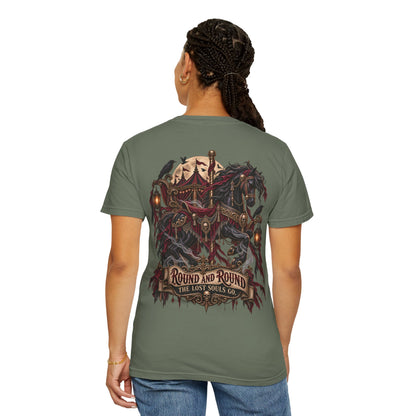 Round and Round the Lost Souls Go | Haunted Carousel Gothic Circus Shirt