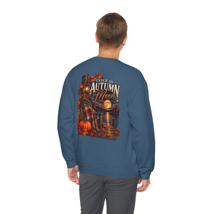Under My Autumn Moon Sweatshirt | Cozy Pumpkin Plaid Cabin Fall Design