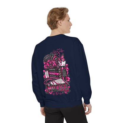 Breast Cancer Awareness Nurse Sweatshirt — Pink Ribbon RN Crewneck
