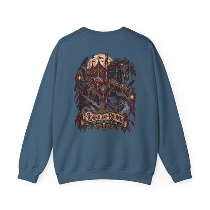 Round and Round the Lost Souls Go | Haunted Carousel Gothic Circus Shirt