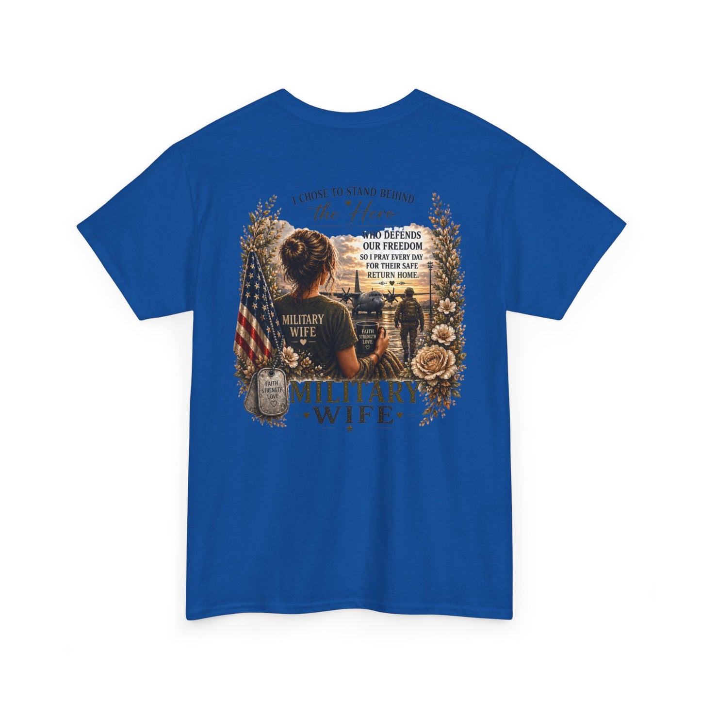 Military Wife Support Tee | Deployment Wife, Proud Military Spouse Shirt