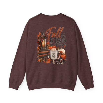 Fall Is My Kind Of Therapy Sweatshirt | Autumn Leaves Lantern Coffee Pumpkin