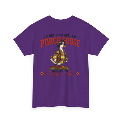 Firefighter Porch Goose T-Shirt — Show Off Your Porch Goose & Support Firefighters