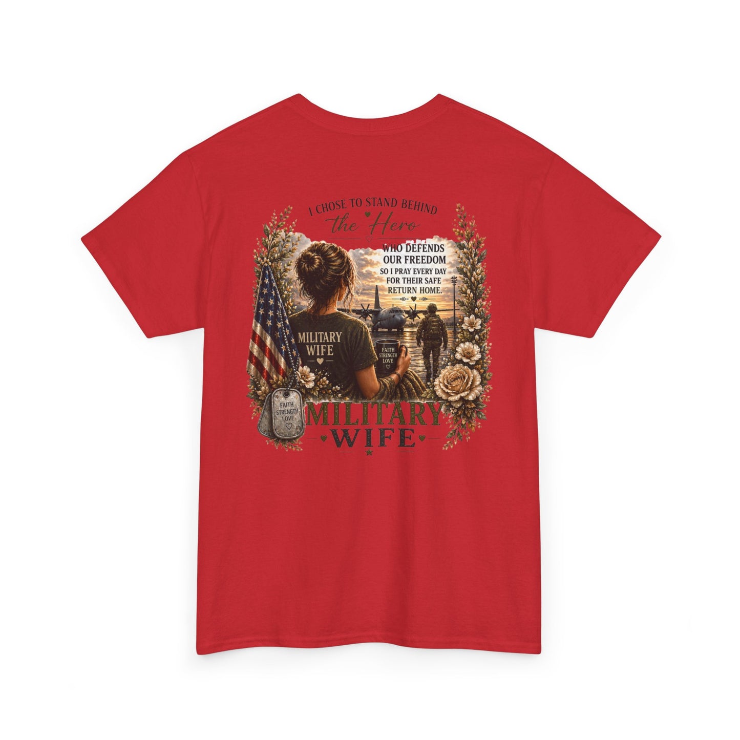Military Wife Support Tee | Deployment Wife, Proud Military Spouse Shirt
