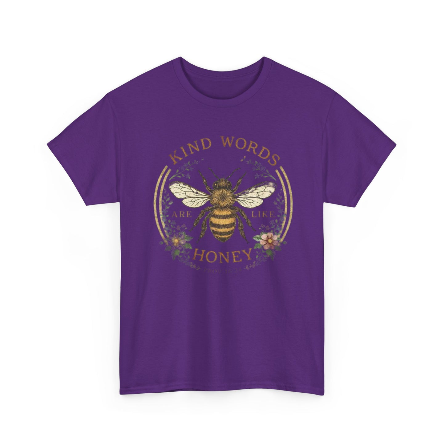 Kind Words Stick Like Honey Bee T-Shirt — Sweet Southern Positive Vibes Tee